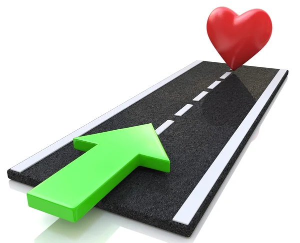 Road to love — Stock Photo, Image