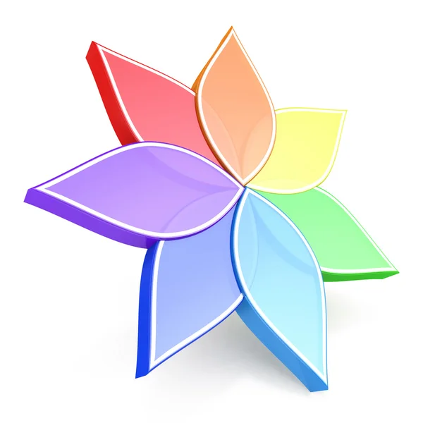 Roda de cor da flor 3D — Fotografia de Stock