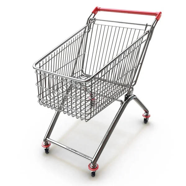 Shopping cart isolated on white background — Stock Photo, Image