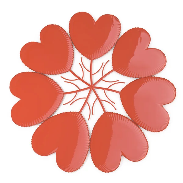 Flowers in shape of heart — Stock Photo, Image