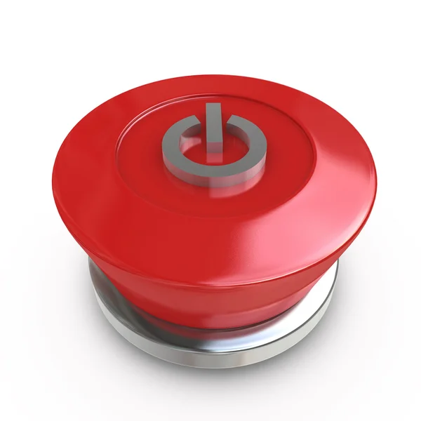 Red power button — Stock Photo, Image