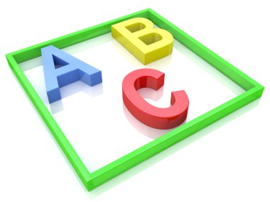 Alfabe kavramı. ABC murabba 