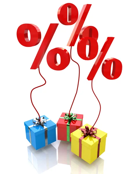 Az ajándék százalék — Stock Fotó