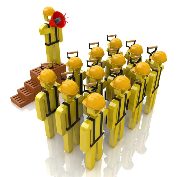 İnşaat sektöründe işçilerin yönetim ekibi