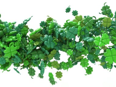 St. Patrick'ın gün - dalga, yaprakları yonca arka plan