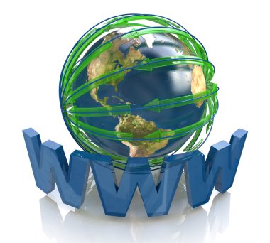 Oklar yolları - Internet kavramı küre toprakla