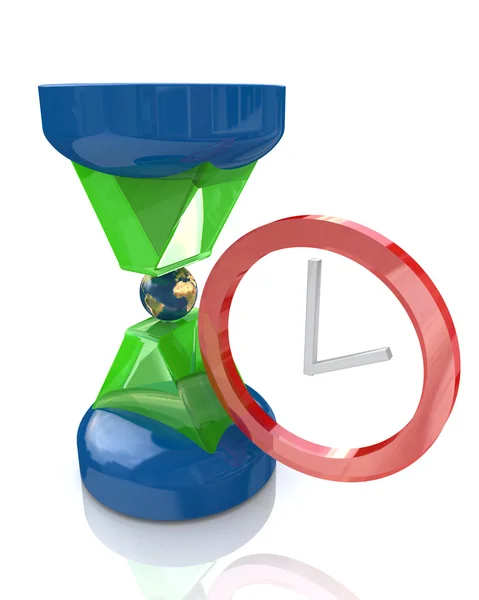 Сучасний пісочний годинник концепція часу — стокове фото