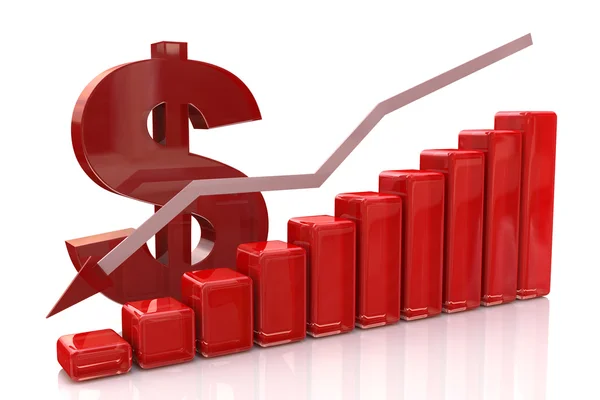 Diagrama dólar declive — Foto de Stock