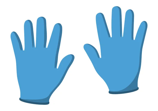 Gants Protection Bleus Gants Médicaux Latex Comme Symbole Protection Contre — Image vectorielle