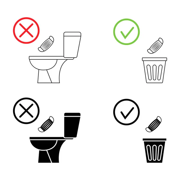 Não Sujeira Casa Banho Casa Banho Sem Lixo Manter Limpos —  Vetores de Stock