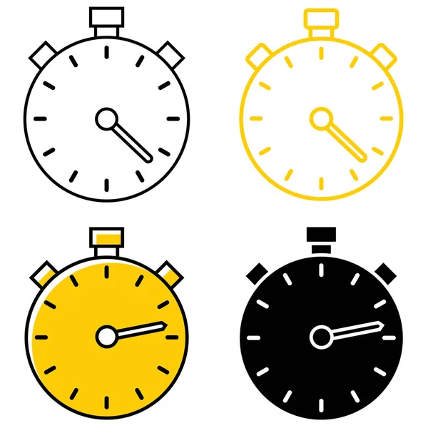 Διάφοροι Τύποι Χρονομέτρων Σετ Εικονιδίων Χρονόμετρων Χρονικά Ρολόγια Για Διαχείριση — Διανυσματικό Αρχείο