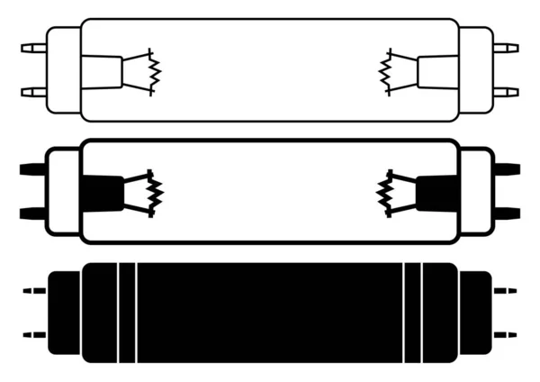 Бактерицидні Лампи Іконки Піктограми Дезінфекції Ультрафіолетового Світла Ультрафіолетова Легка Стерилізація — стоковий вектор