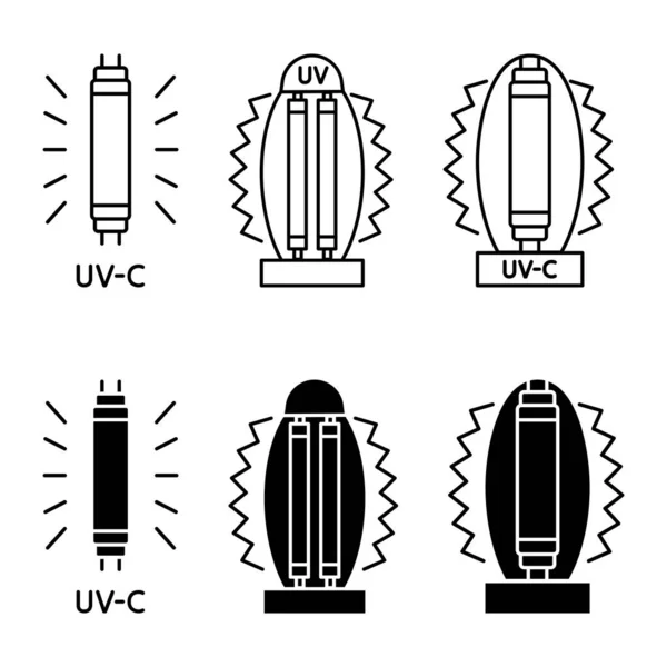 Lampe Bactéricide Lampe Stérilisatrice Appareil Avec Lumière Ultraviolette Irradiation Germicide — Image vectorielle