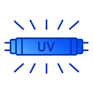 Bactericidal UV lamp. Medical antimicrobial device for home, clinic, hospital. Ultraviolet light disinfection lamp. Ultraviolet germicidal irradiation. UV light. Vector clipart