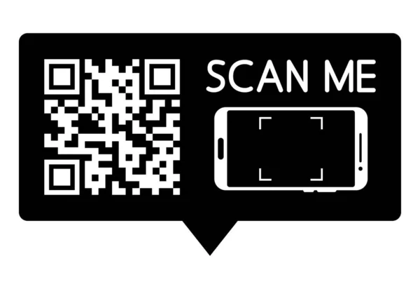 Template Scansionami Codice Smartphone Codice App Mobile Pagamento Telefono Mirino — Vettoriale Stock