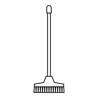 Temizleme simgesi basit. Temizlik malzemeleri tabelası. Taslak paspas işareti. Düzenlenebilir felç. Web, bilgi grafikleri, arayüz ve uygulamalar için uygun izole simge. Vektör