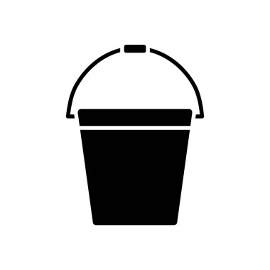 Kova simgesi. Mobil konsept ve web tasarımı için işaret dili. Basit simgeyi kovala. Sembol, logo çizimi. Vektör