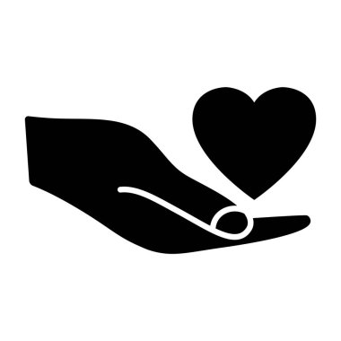 Kalp avuçta. Kalp nakli, organ, bağış, sağlık, gönüllü, kar amacı gütmeyen organizasyon. Bağış ve aşk sembolü. Hayırseverlik sembolü. İşaret simgesi. Vektör