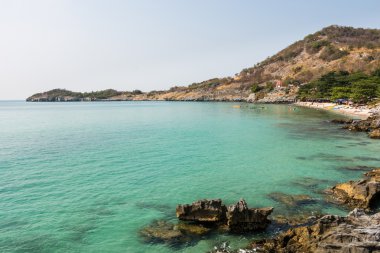 Cliff ve açık deniz.