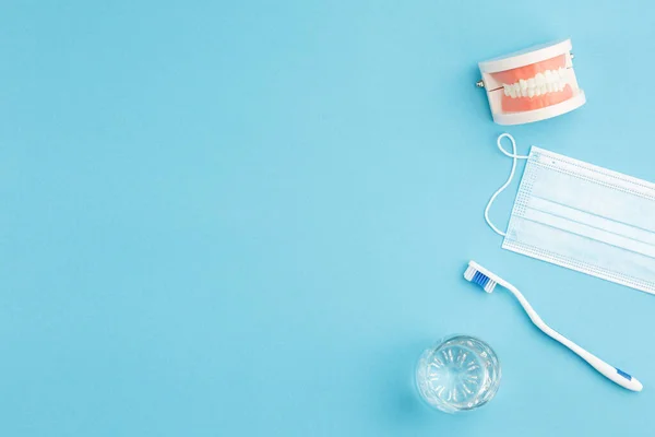 Oral hygiene prevention concept. Dentist desk.