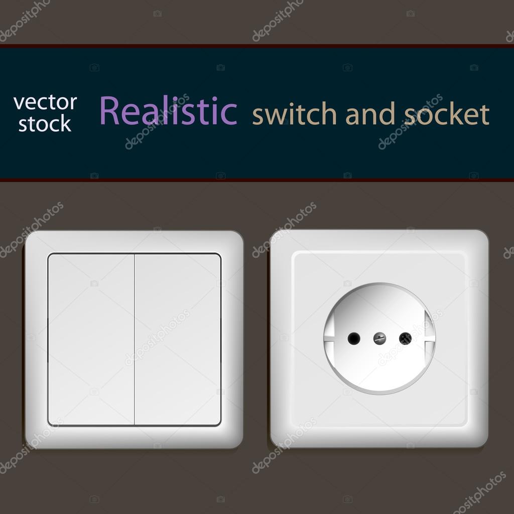 Realistic switch and socket