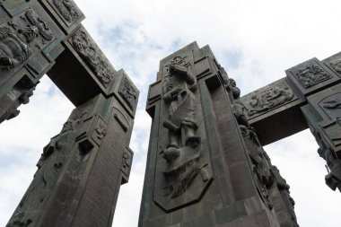 Tiflis, Gürcistan - Ağustos 2020: Gürcistan tarihi bir anıttır