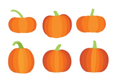 Beyaz arkaplan illüstrasyon vektöründe balkabağı Cadılar Bayramı tasarımı