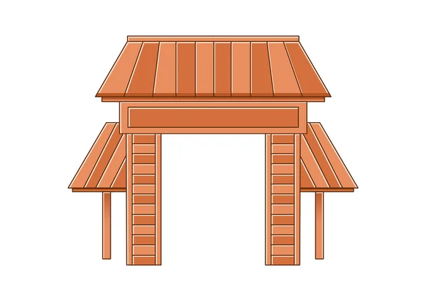Дизайн Деревянных Входных Дверей Коричневый Белом Фоне — стоковое фото