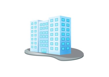 Beyaz arkaplanda tasarım binası