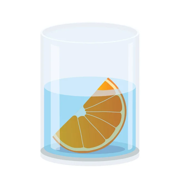 Oranje Halve Bal Het Glas Geïsoleerd Witte Achtergrond Illustratie Vector — Stockfoto