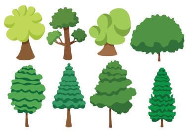 Ağaç vektörü simgesi beyaz arkaplanda izole edildi, Ağaç logosu kavramı