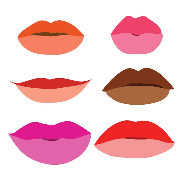 Mouth Lips Close Design Element Isolated Collection Stylish Colorful Different — Stock Photo, Image