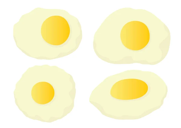 Τηγανητό Αυγό Φρέσκο Από Αγρόκτημα Λευκό Φόντο Εικονογράφηση Διάνυσμα — Φωτογραφία Αρχείου