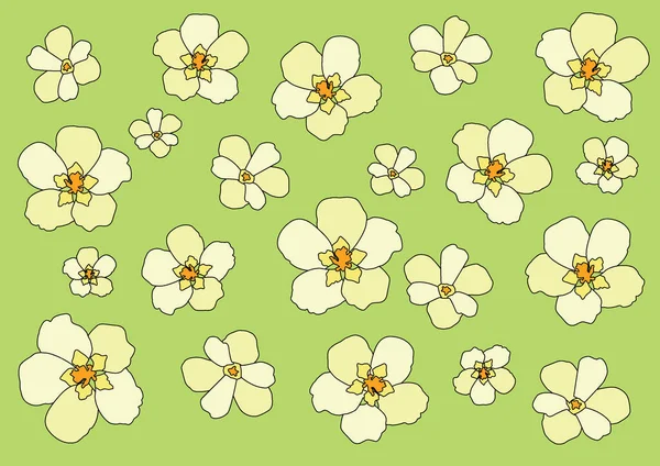 Flower Green Background Illustration Vector — Stock Photo, Image