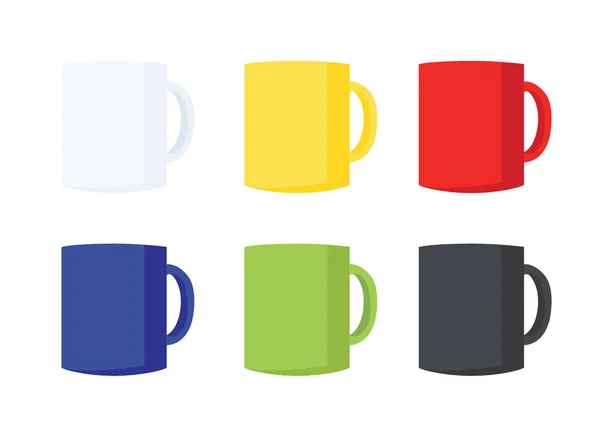 Káva Šálek Multi Barva Bílém Pozadí Ilustrační Vektor — Stock fotografie
