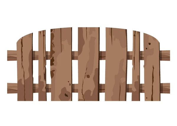 Holz Zaun Textur Auf Weißem Hintergrund Illustration Vektor — Stockfoto