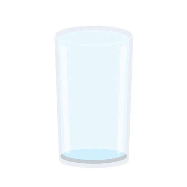 Leeg Glas Geïsoleerd Witte Achtergrond Illustratie Vector — Stockfoto