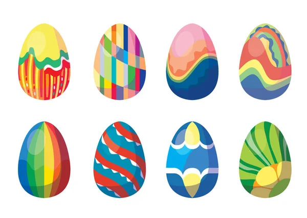 Easter Egg Design Colorful White Background Illustration Vector — Stock Photo, Image