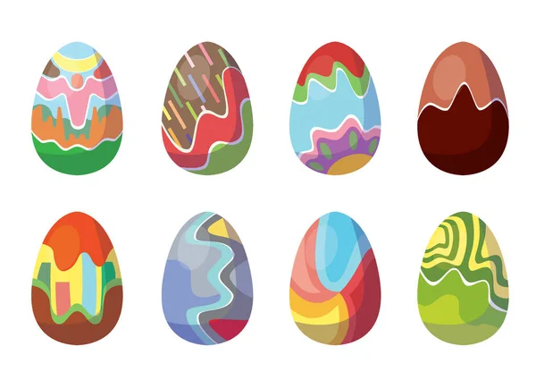 Easter Egg Design Colorful White Background Illustration Vector — Stock Photo, Image