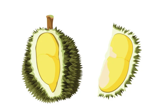 Dourado Durian Amarelo Bonito Para Comer Durian Fruta Verde Fundo — Fotografia de Stock
