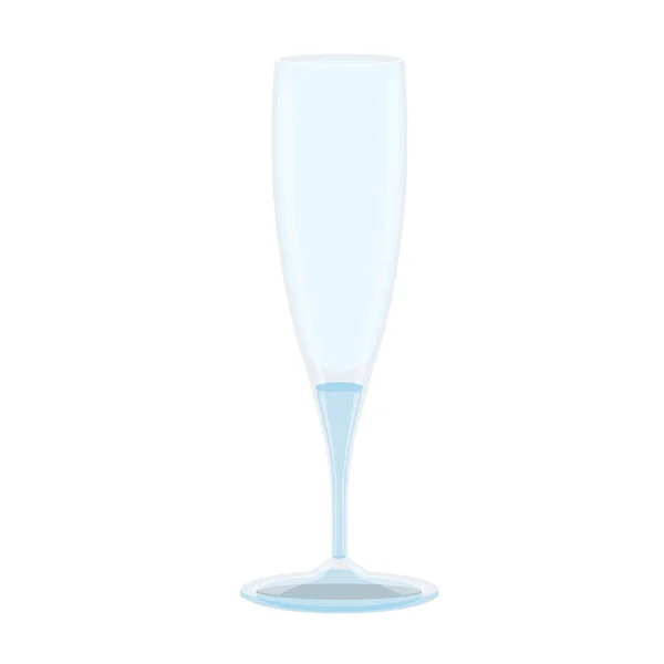 Bicchiere Champagne Bicchiere Vino Isolato Sfondo Bianco Illustrazione Vettore — Foto Stock