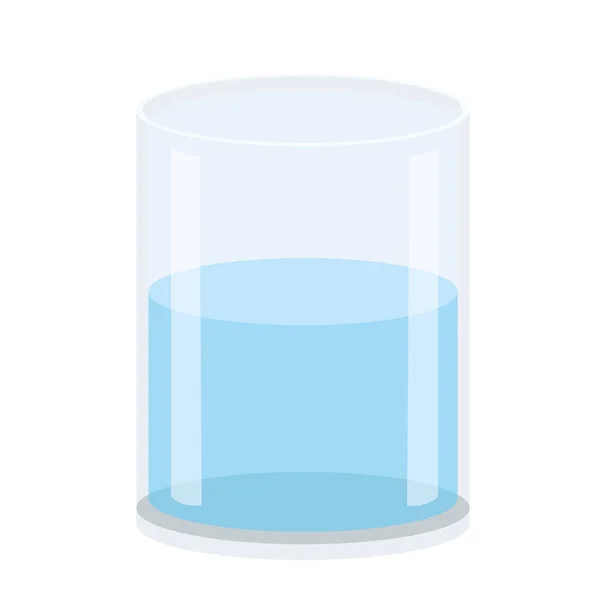 Water Het Glas Geïsoleerd Witte Achtergrond Illustratie Vector — Stockfoto