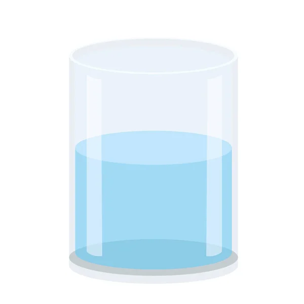 Wasser Glas Isoliert Auf Weißem Hintergrund Illustrationsvektor lizenzfreie Stockfotos
