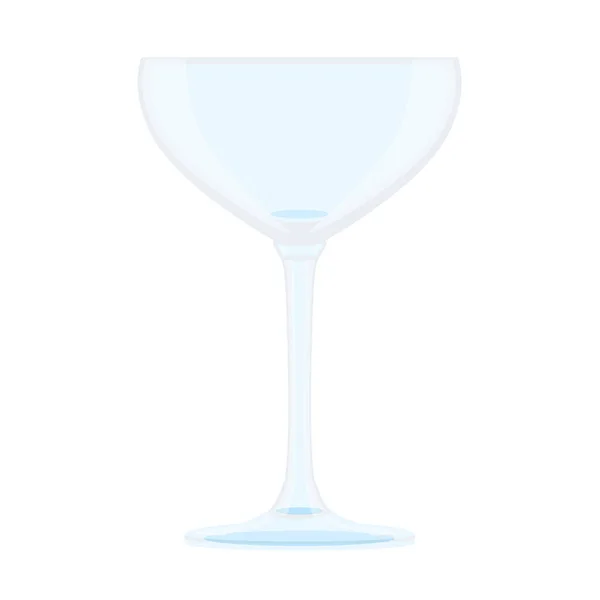 Sklo Šampaňské Víno Izolované Bílém Pozadí Ilustrační Vektor — Stock fotografie
