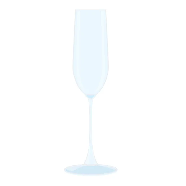 Champagnerglas Und Weinglas Isoliert Auf Weißem Hintergrund Illustrationsvektor — Stockfoto