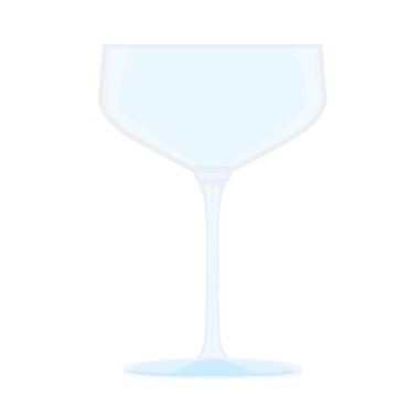 Beyaz arkaplan illüstrasyon vektörüne izole edilmiş şampanya kadehi ve şarap kadehi