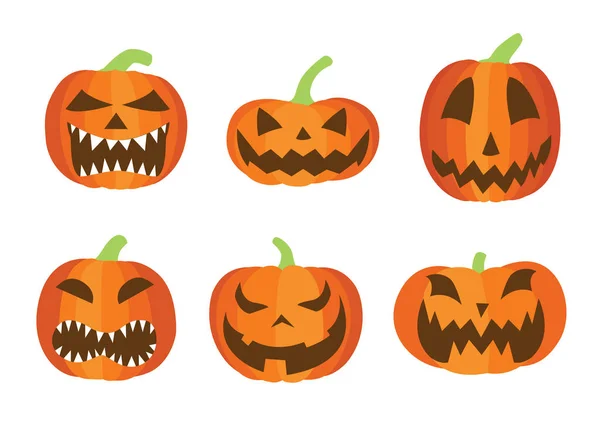 Pumpa Halloween Design Vit Bakgrund Illustration Vektor — Stockfoto