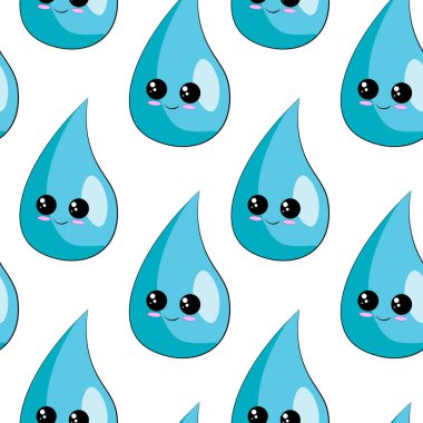 Sevimli çizgi film düşüşü ile kusursuz vektör deseni