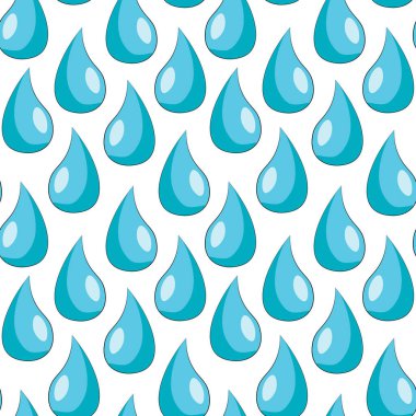 Mavi küçük damla ile kusursuz vektör deseni