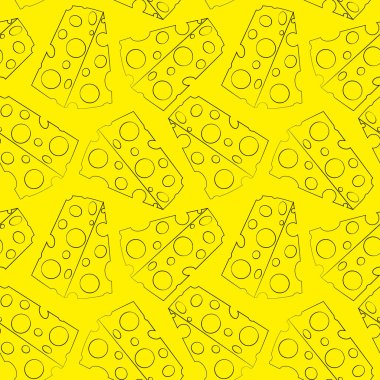 Çizgili peynirle kusursuz vektör deseni